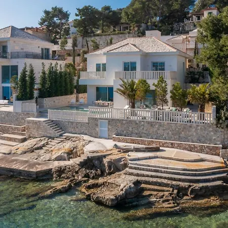 Luxury Seafront White Sparkle Brac With Heated Pool